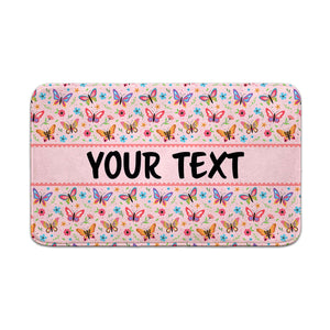 Personalized Bath Mat - Butterflies - 18" x 30"