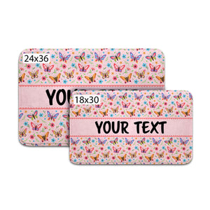 Personalized Bath Mat - Butterflies - All Sizes