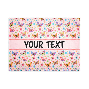 Personalized Blanket - Butterflies - 30" x 40"
