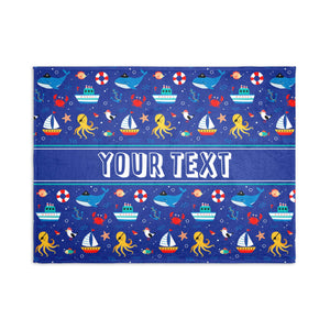 Personalized Blanket - Nautical - 30" x 40"
