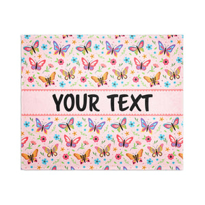 Personalized Blanket - Butterflies - 50" x 60"