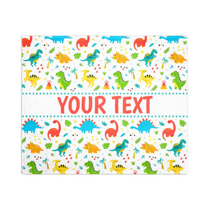 Personalized Blanket - Dinosaurs - 50" x 60"