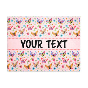 Personalized Blanket - Butterflies - 60" x 80"
