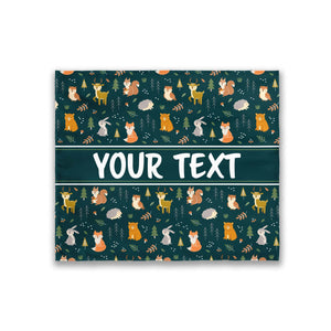 Personalized Tapestry - Woodland Creatures - 34" x 40"