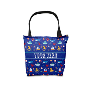 Personalized Tote Bag - Nautical - 16" x 16"