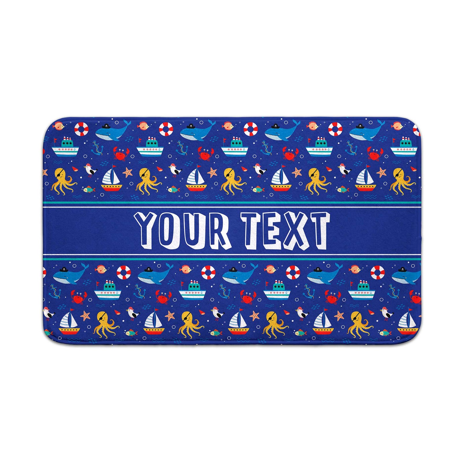 Personalized Bath Mat - Nautical - 18" x 30"