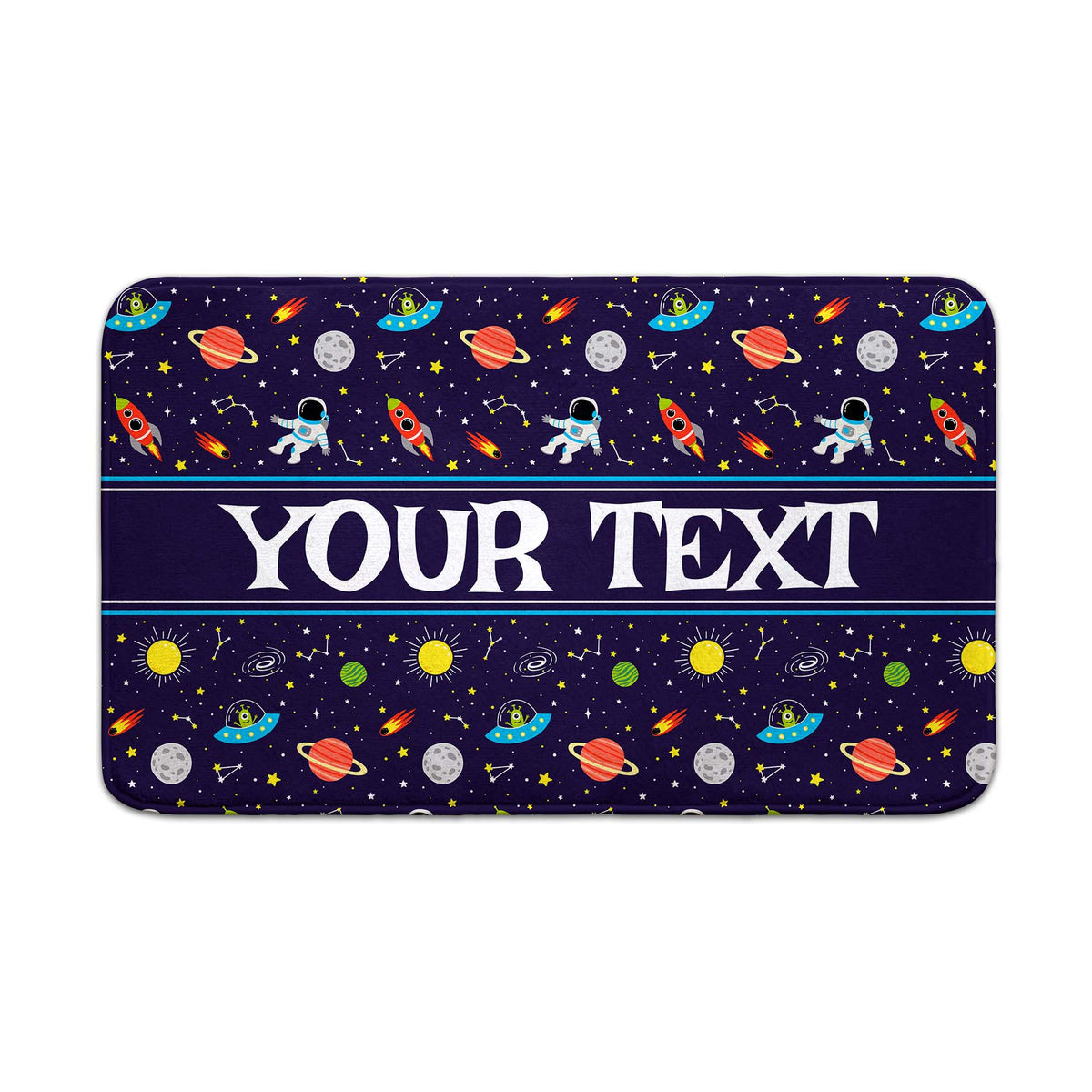 Personalized Bath Mat - Space - 18" x 30"