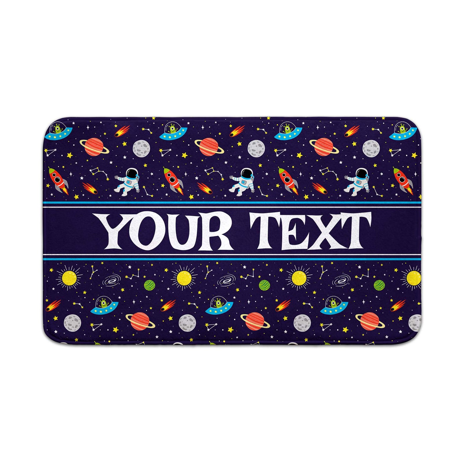 Personalized Bath Mat - Space - 18" x 30"