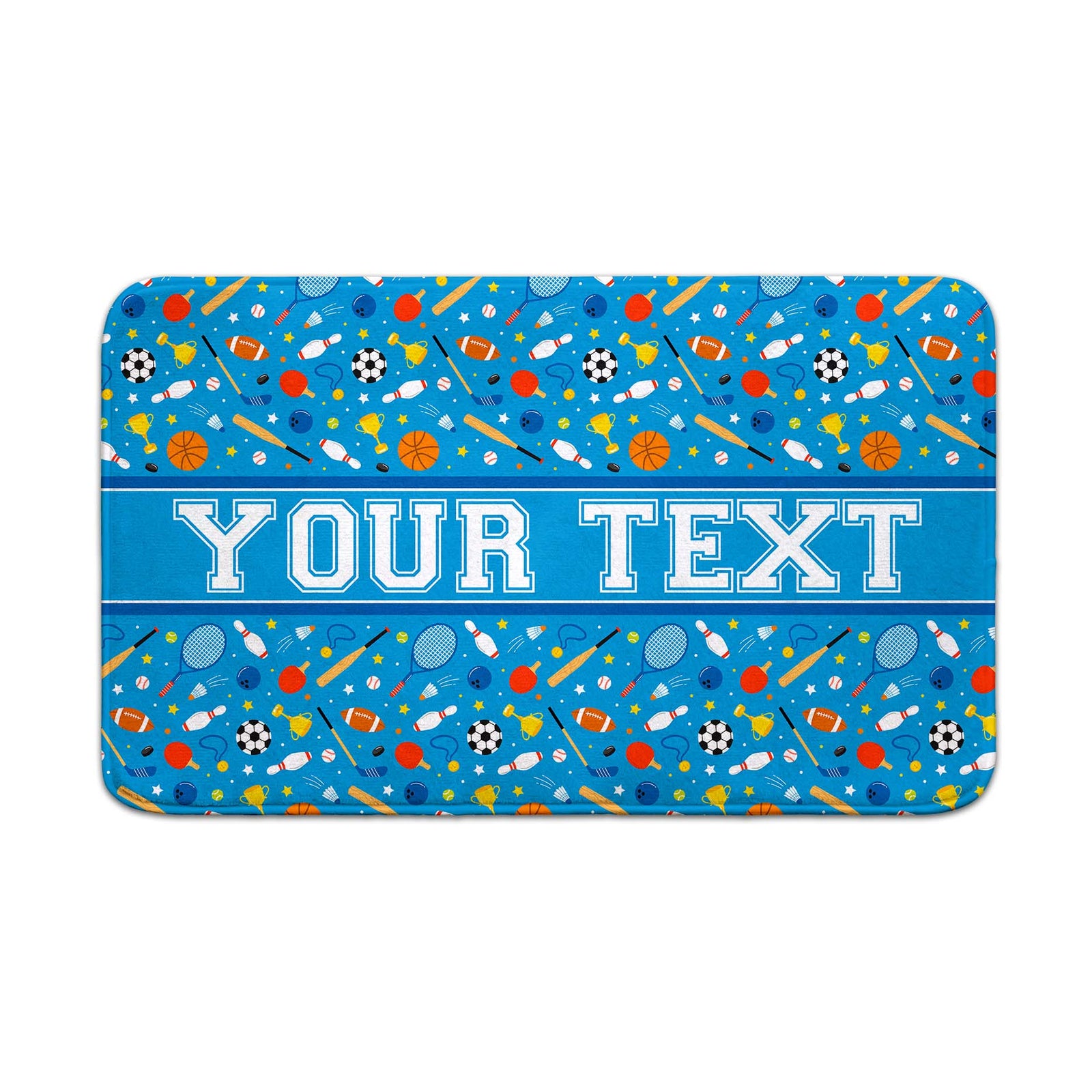 Personalized Bath Mat - Sports - 18" x 30"