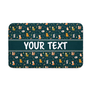 Personalized Bath Mat - Woodland Creatures - 18" x 30"