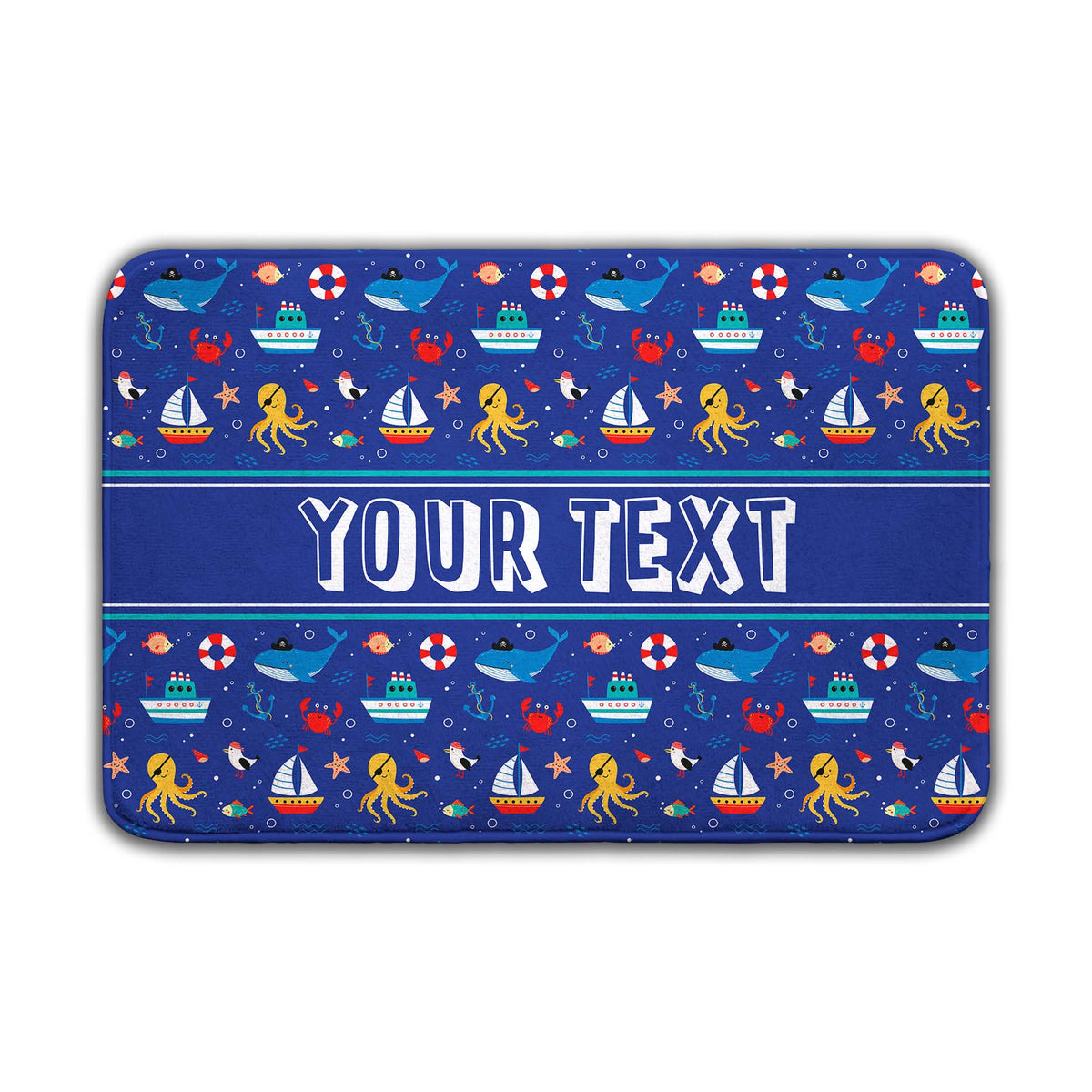 Personalized Bath Mat - Nautical - 24" x 36"