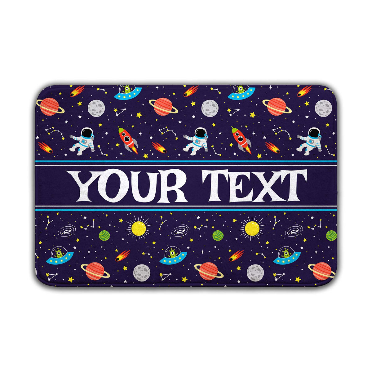 Personalized Bath Mat - Space - 24" x 36"