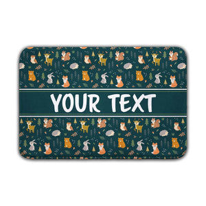 Personalized Bath Mat - Woodland Creatures - 24" x 36"