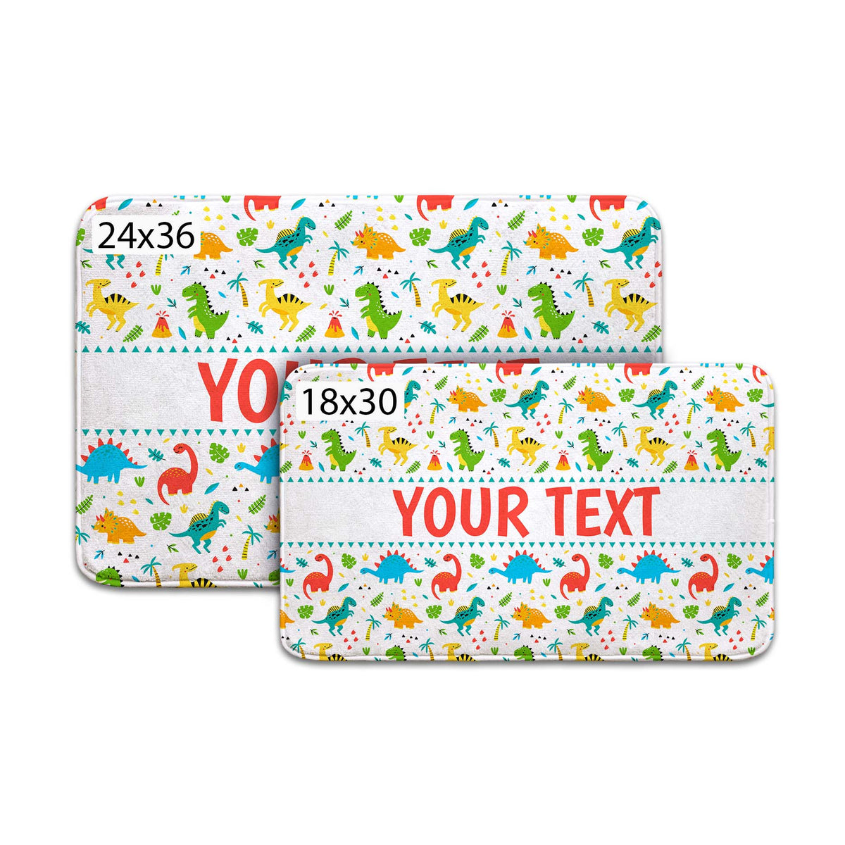Personalized Bath Mat - Dinosaurs - All Sizes