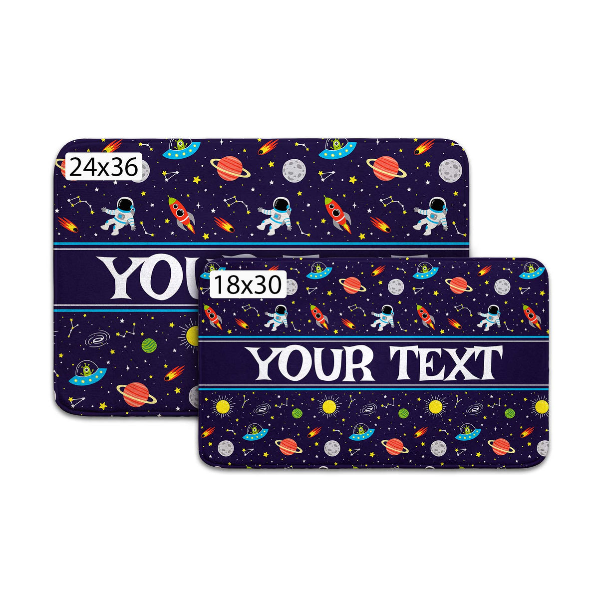 Personalized Bath Mat - Space - All Sizes