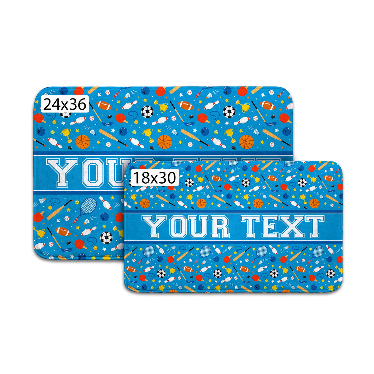 Personalized Bath Mat - Sports - All Sizes
