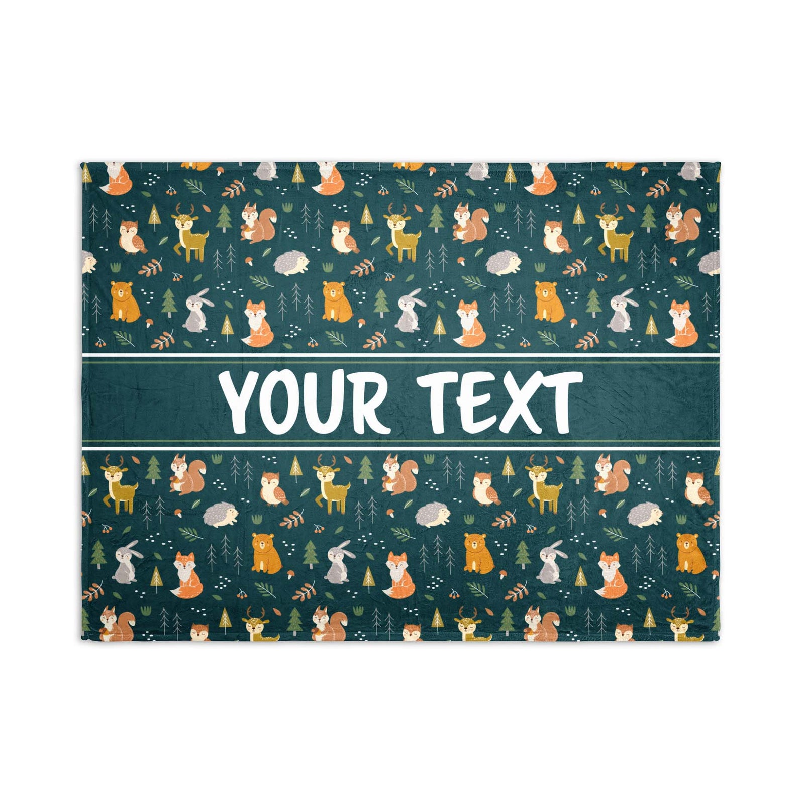 Personalized Blanket - Woodland Creatures - 30" x 40"