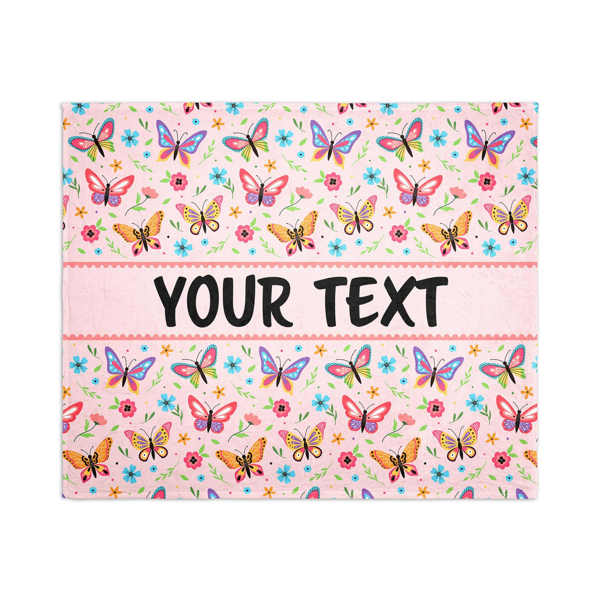 Personalized Blanket - Butterflies - 50" x 60"