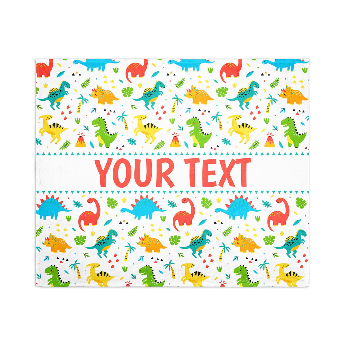 Personalized Blanket - Dinosaurs - 50" x 60"