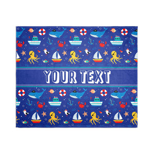 Personalized Blanket - Nautical - 50" x 60"