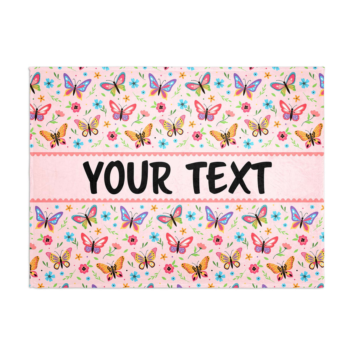 Personalized Blanket - Butterflies - 60" x 80"