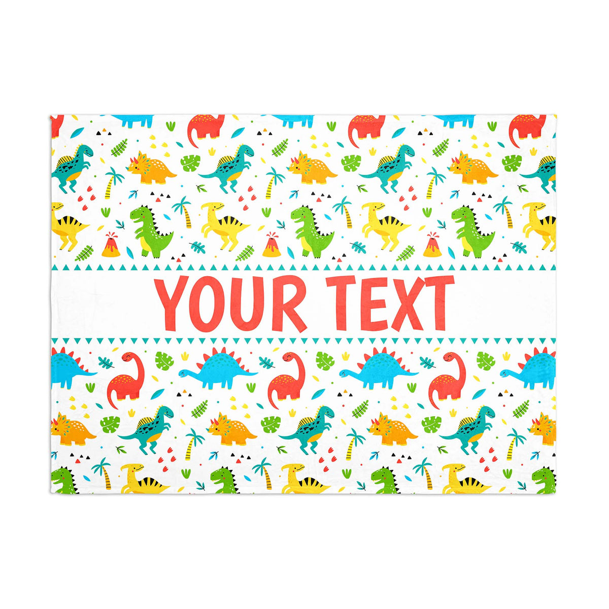 Personalized Blanket - Dinosaurs - 60" x 80"