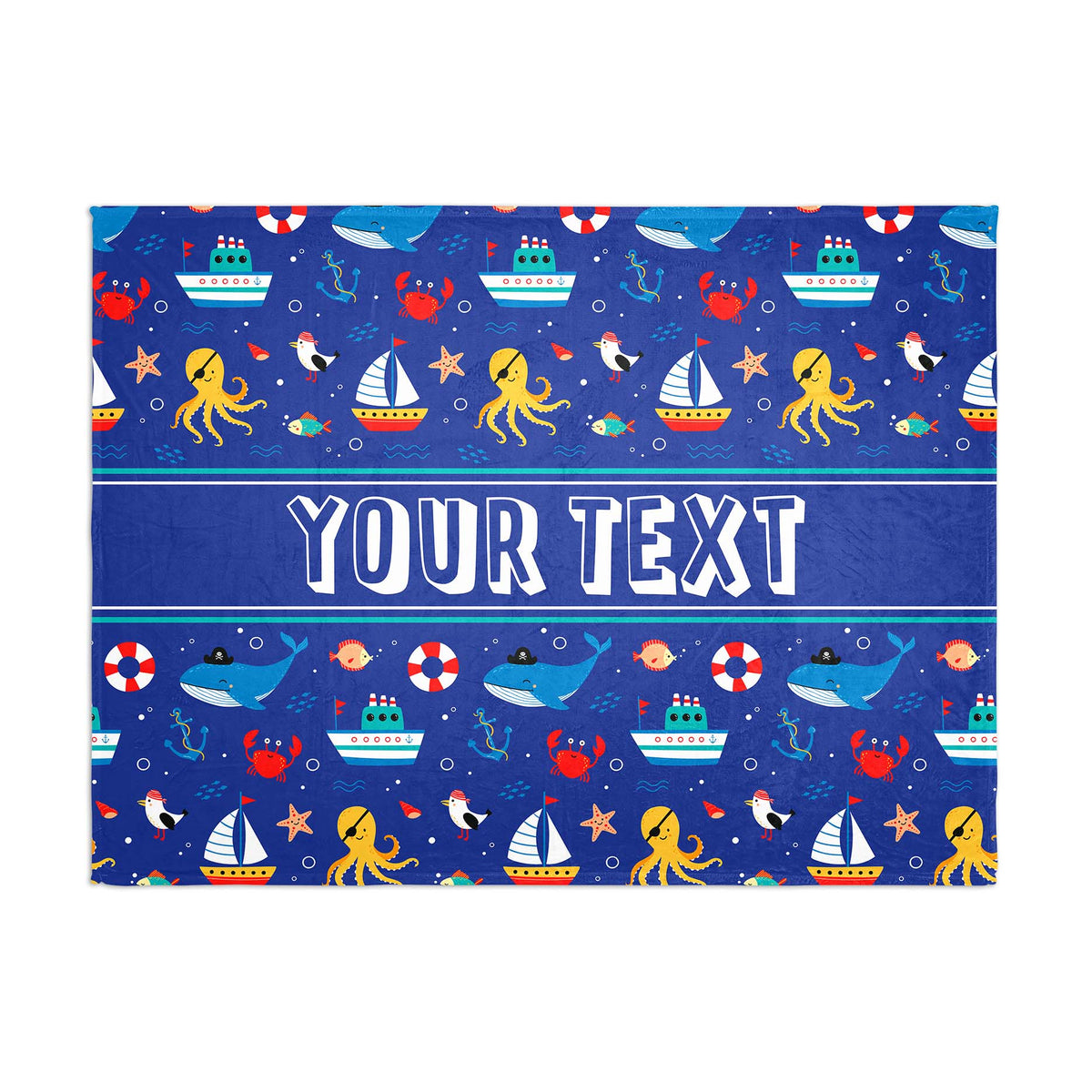 Personalized Blanket - Nautical - 60" x 80"