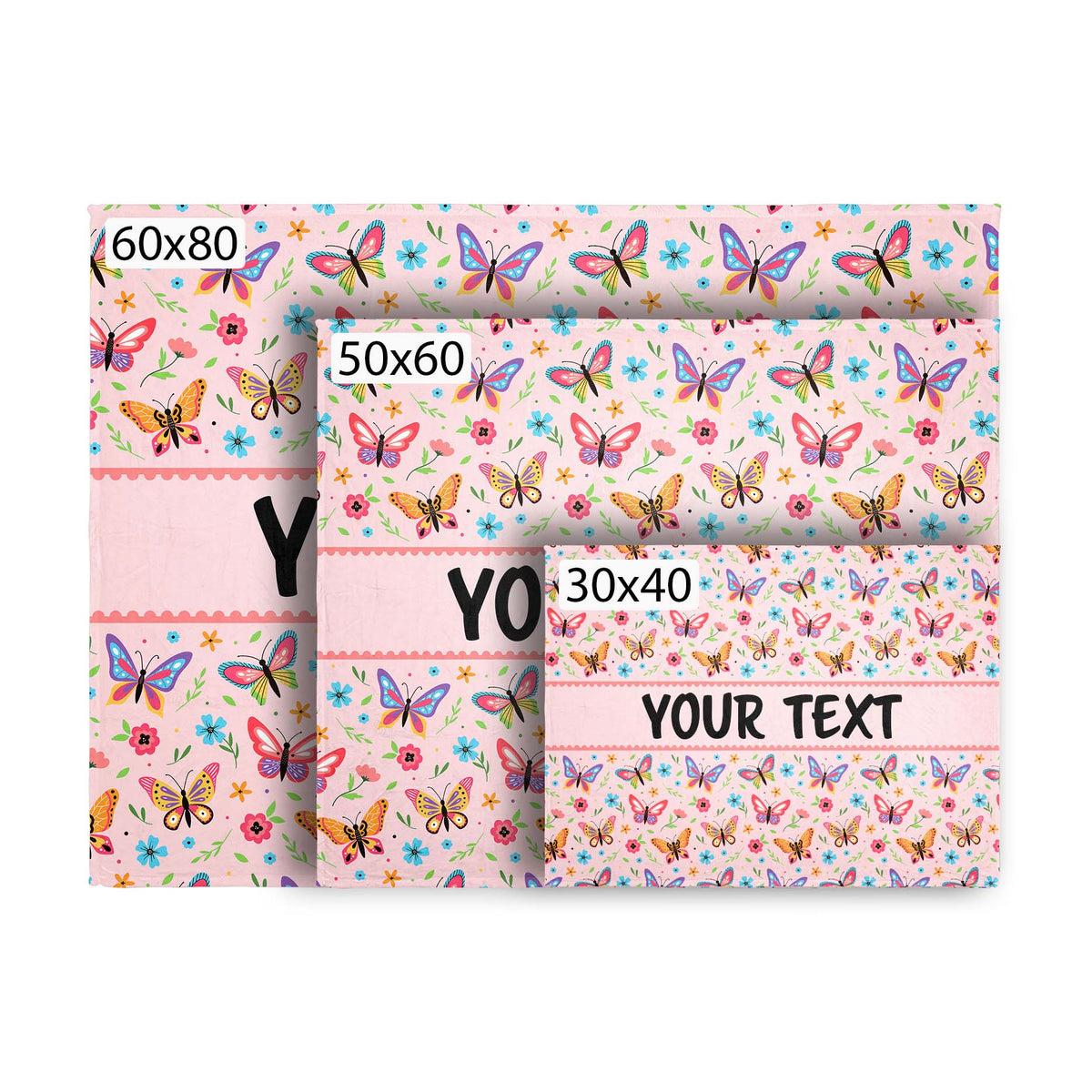 Personalized Blanket - Butterflies - All Sizes