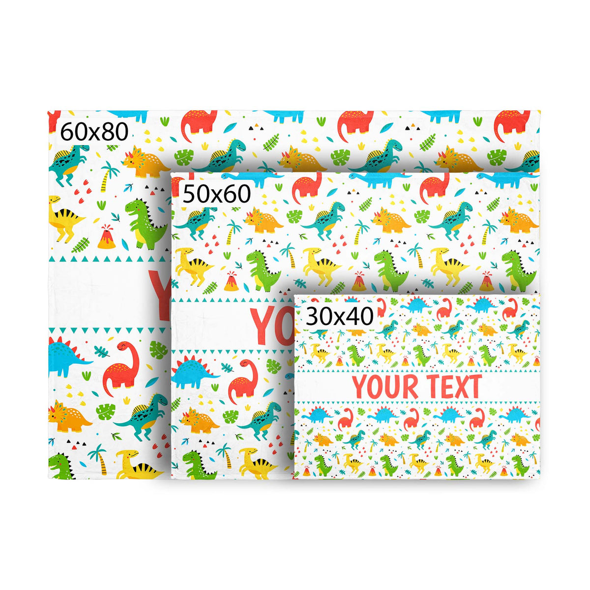 Personalized Blanket - Dinosaurs - All Sizes