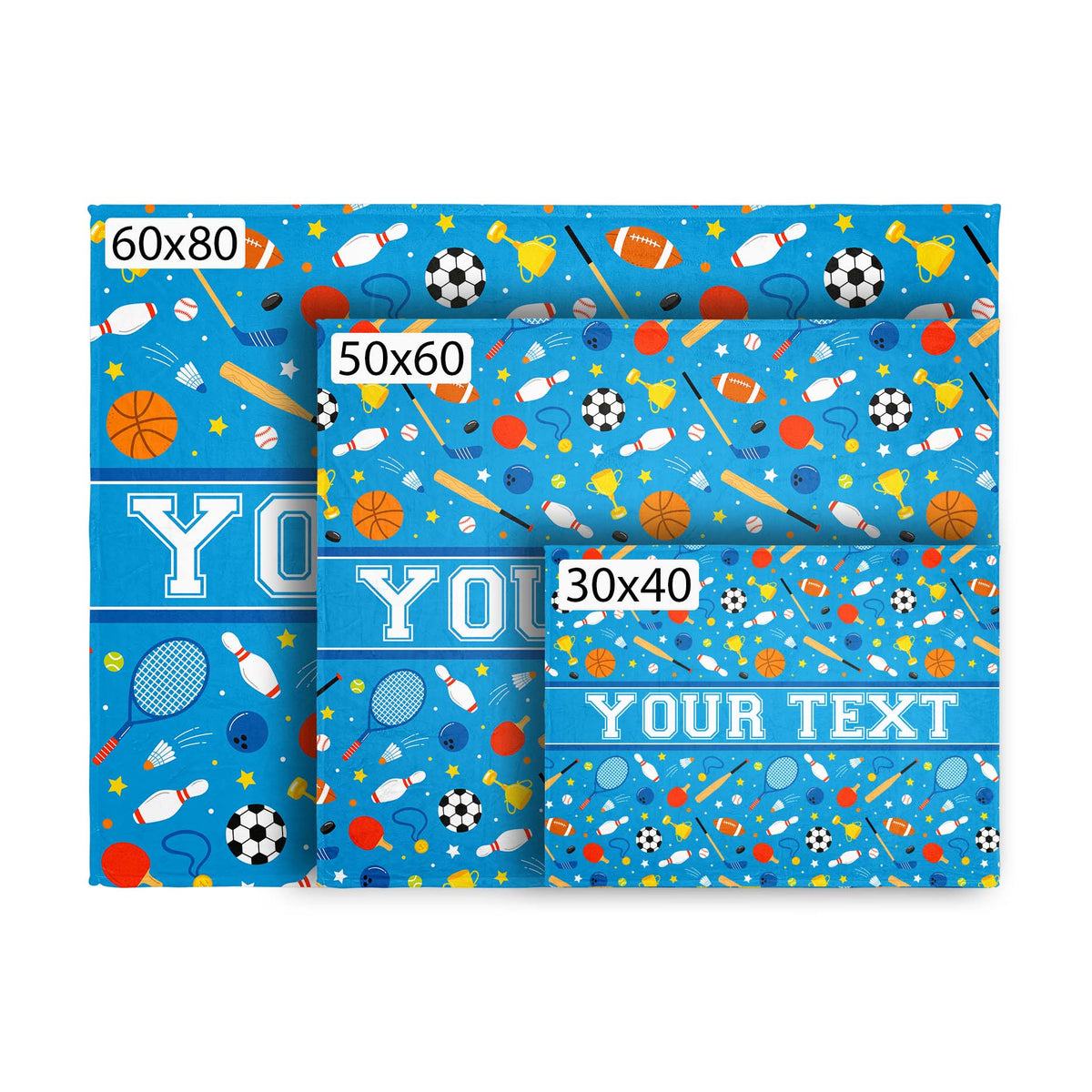 Personalized Blanket - Sports - All Sizes