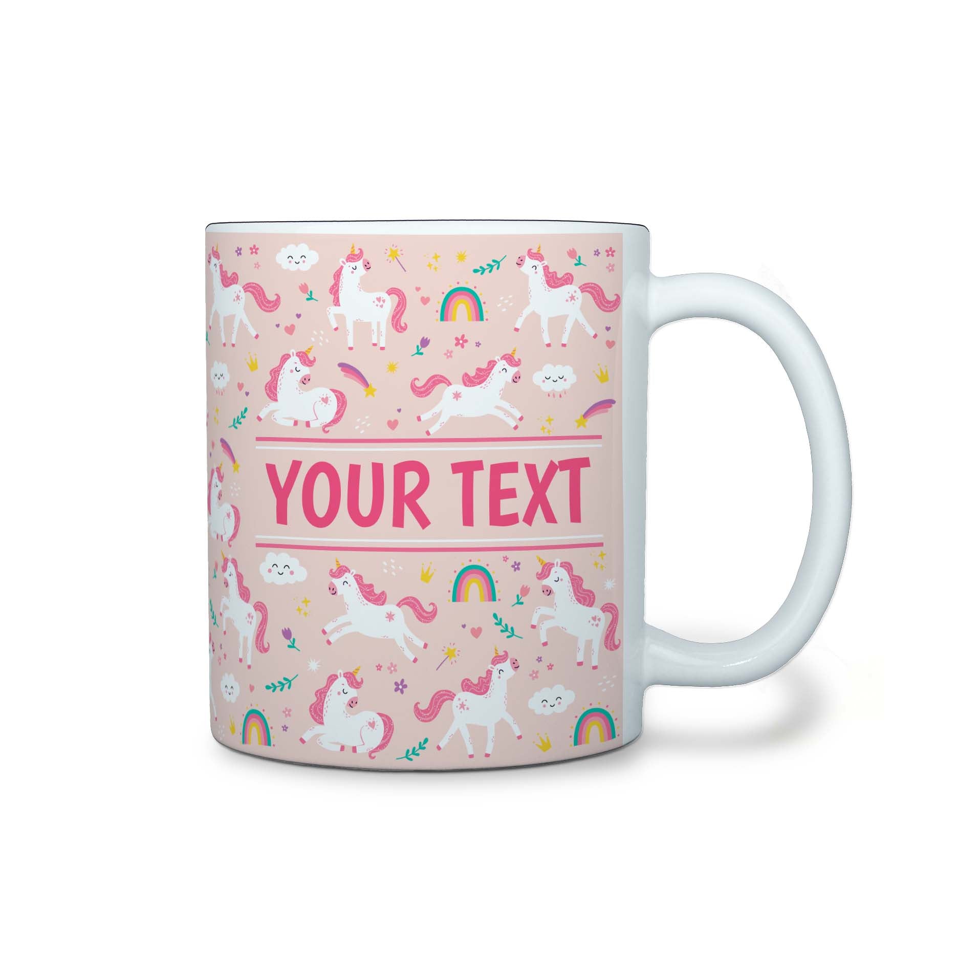 Personalized Mug - Unicorns - Pink - 11 Ounces