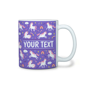 Personalized Mug - Unicorns - Purple - 11 Ounces