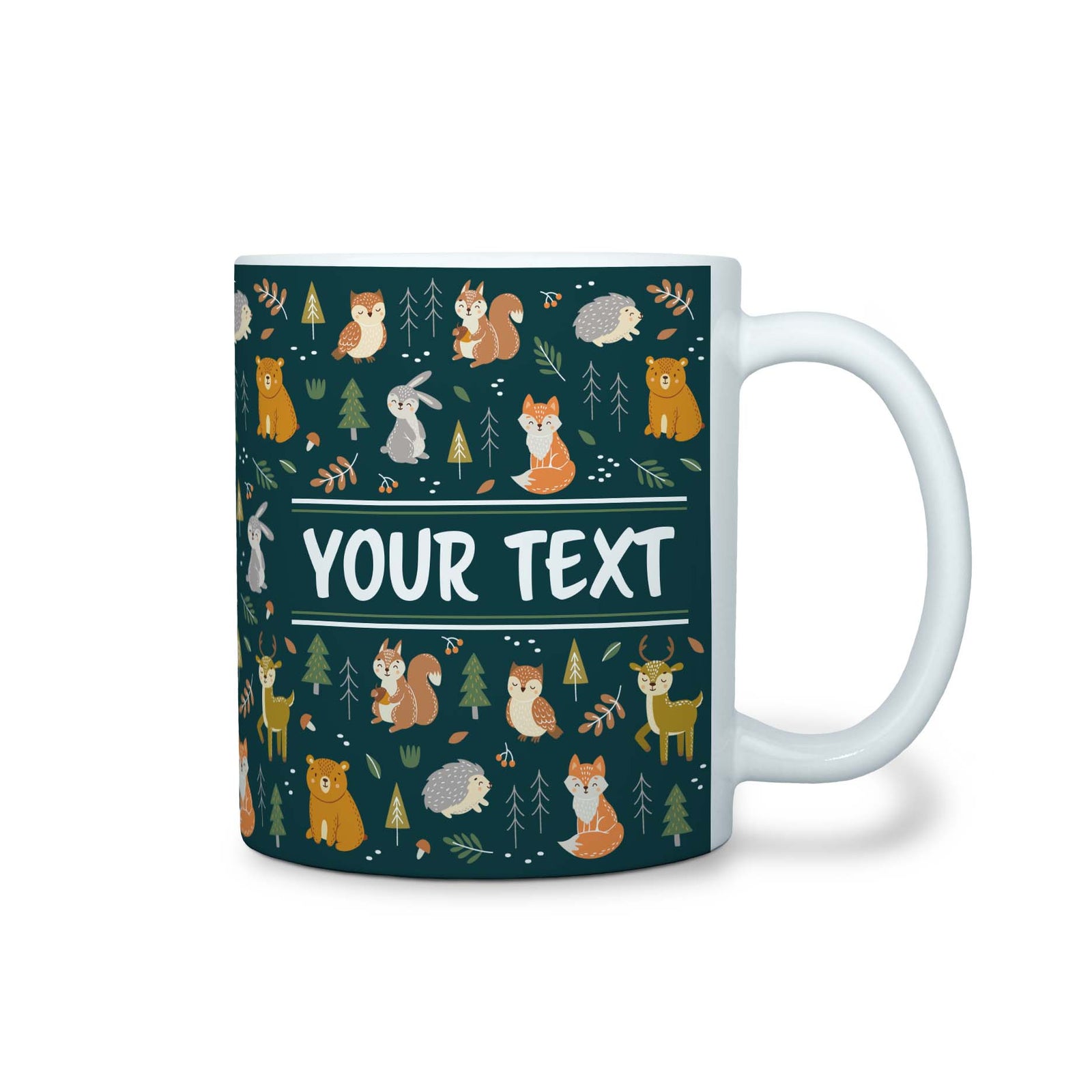 Personalized Mug - Woodland Creatures - 11 Ounces