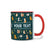Personalized Red Accent Mug - Woodland Creatures - 11 Ounces