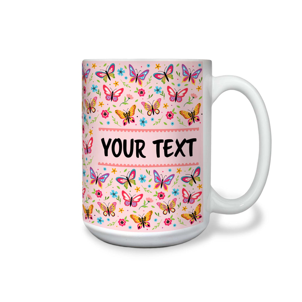 Personalized Mug - Butterflies - 15 Ounces