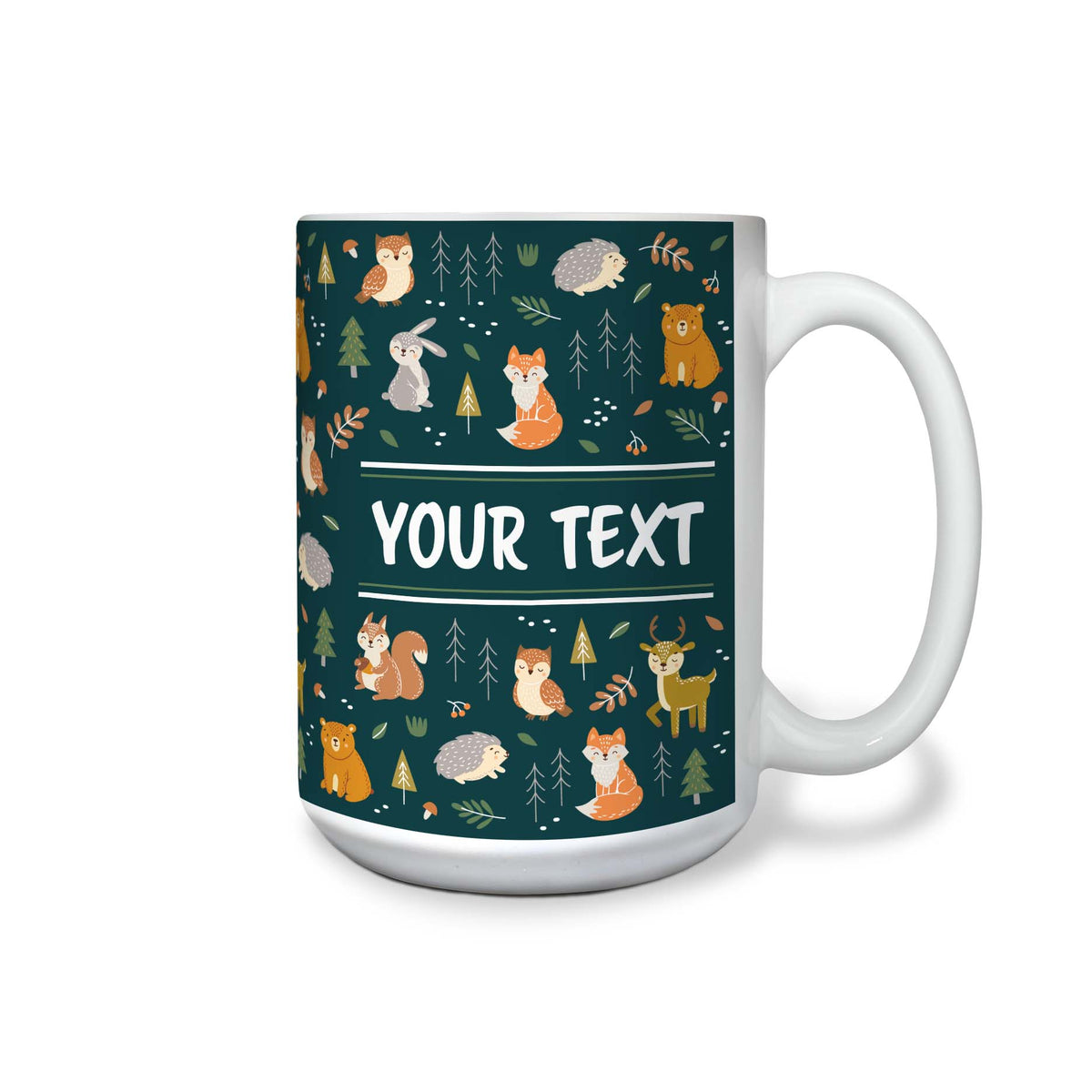 Personalized Mug - Woodland Creatures - 15 Ounces