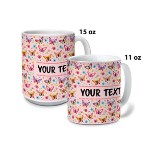 Personalized Mug - Butterflies - All Sizes