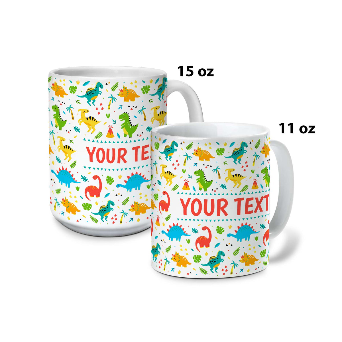 Personalized Mug - Dinosaurs - All Sizes