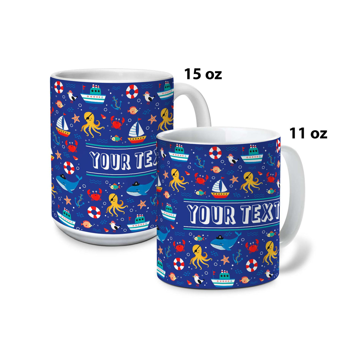 Personalized Mug - Nautical - All Sizes