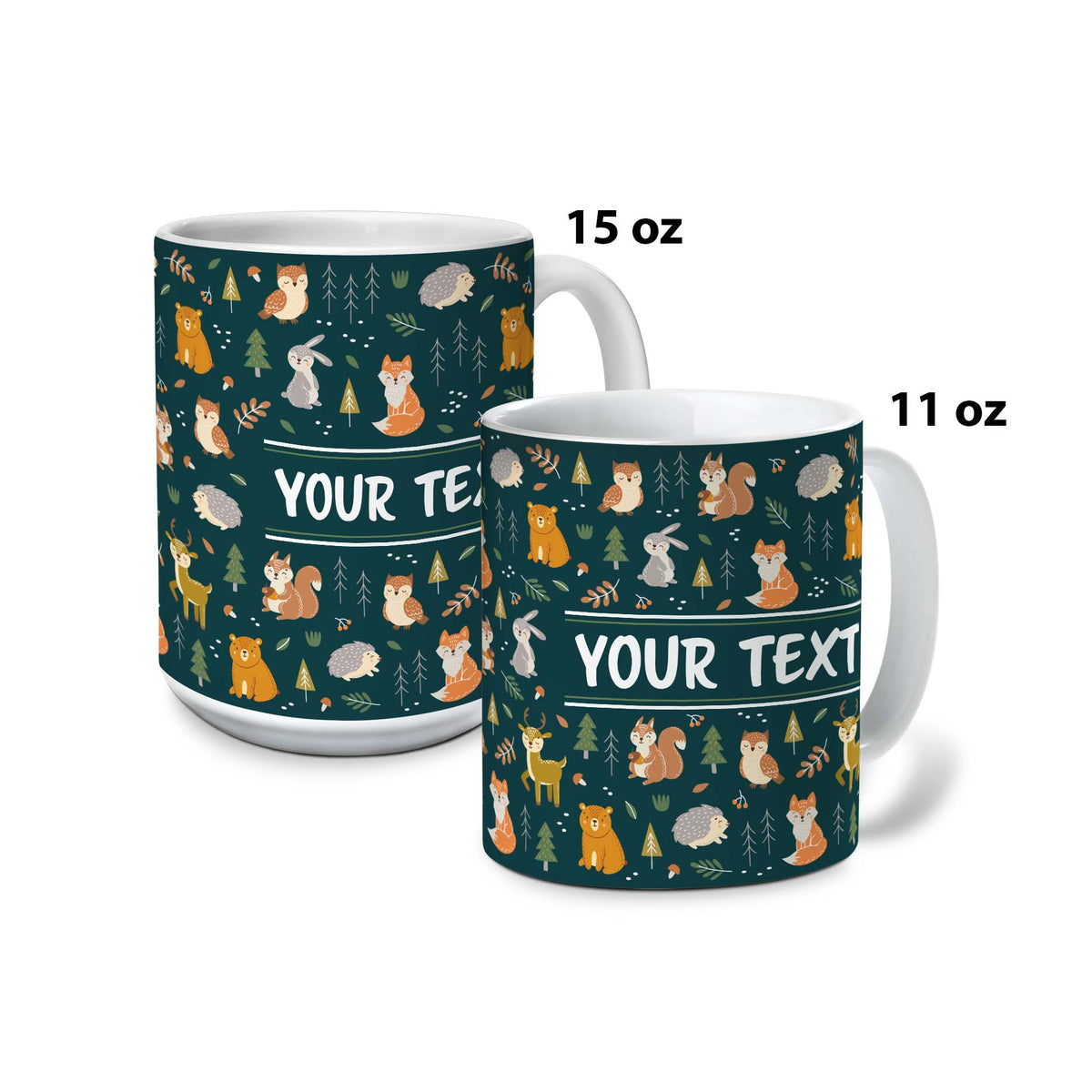 Personalized Mug - Woodland Creatures - All Sizes