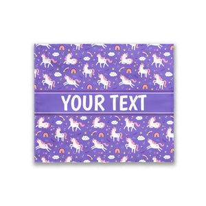 Personalized Tapestry - Unicorns - Purple - 34" x 40"