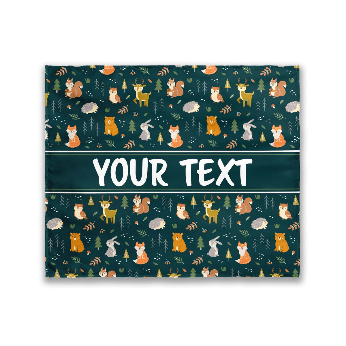 Personalized Tapestry - Woodland Creatures - 50" x 60"