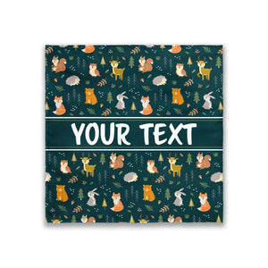 Personalized Tapestry - Woodland Creatures - 57" x 57"