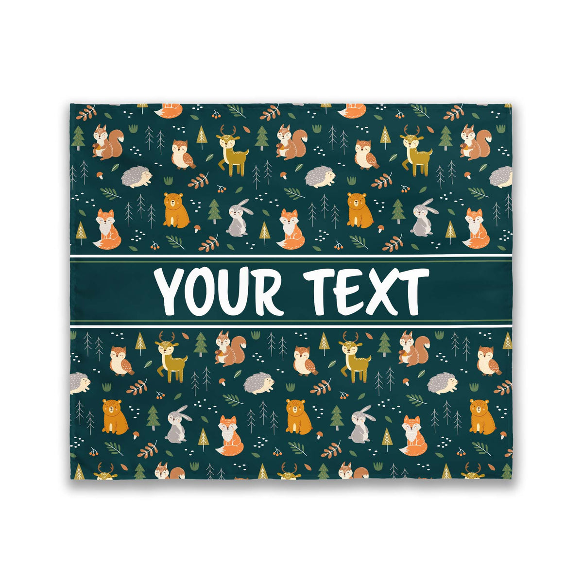 Personalized Tapestry - Woodland Creatures - 68" x 80"