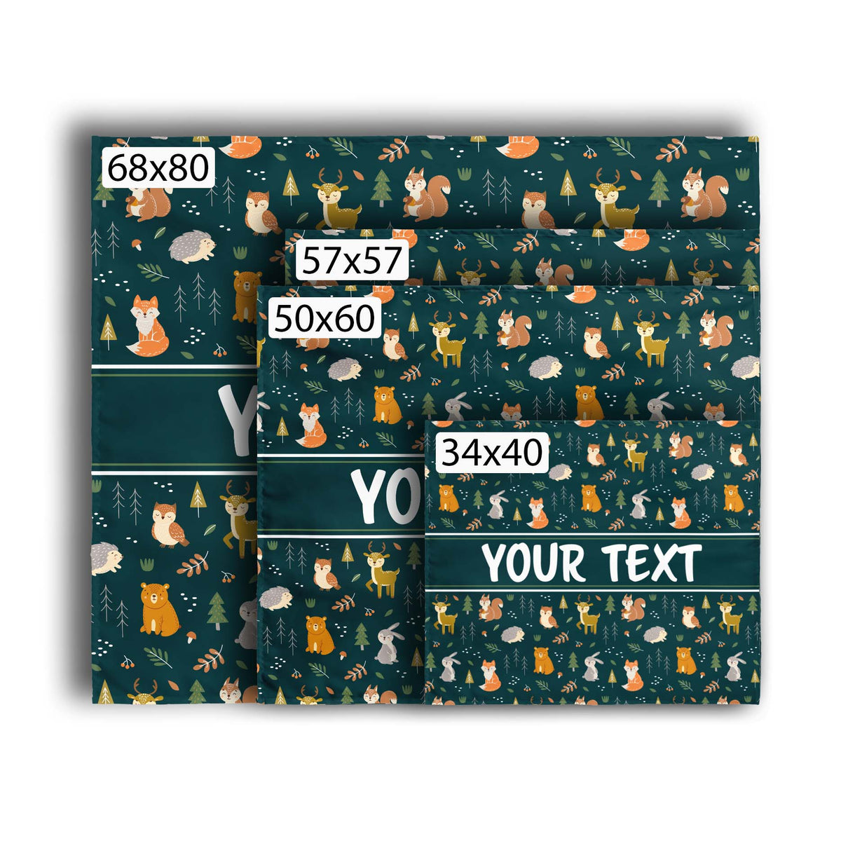 Personalized Tapestry - Woodland Creatures - All Sizes