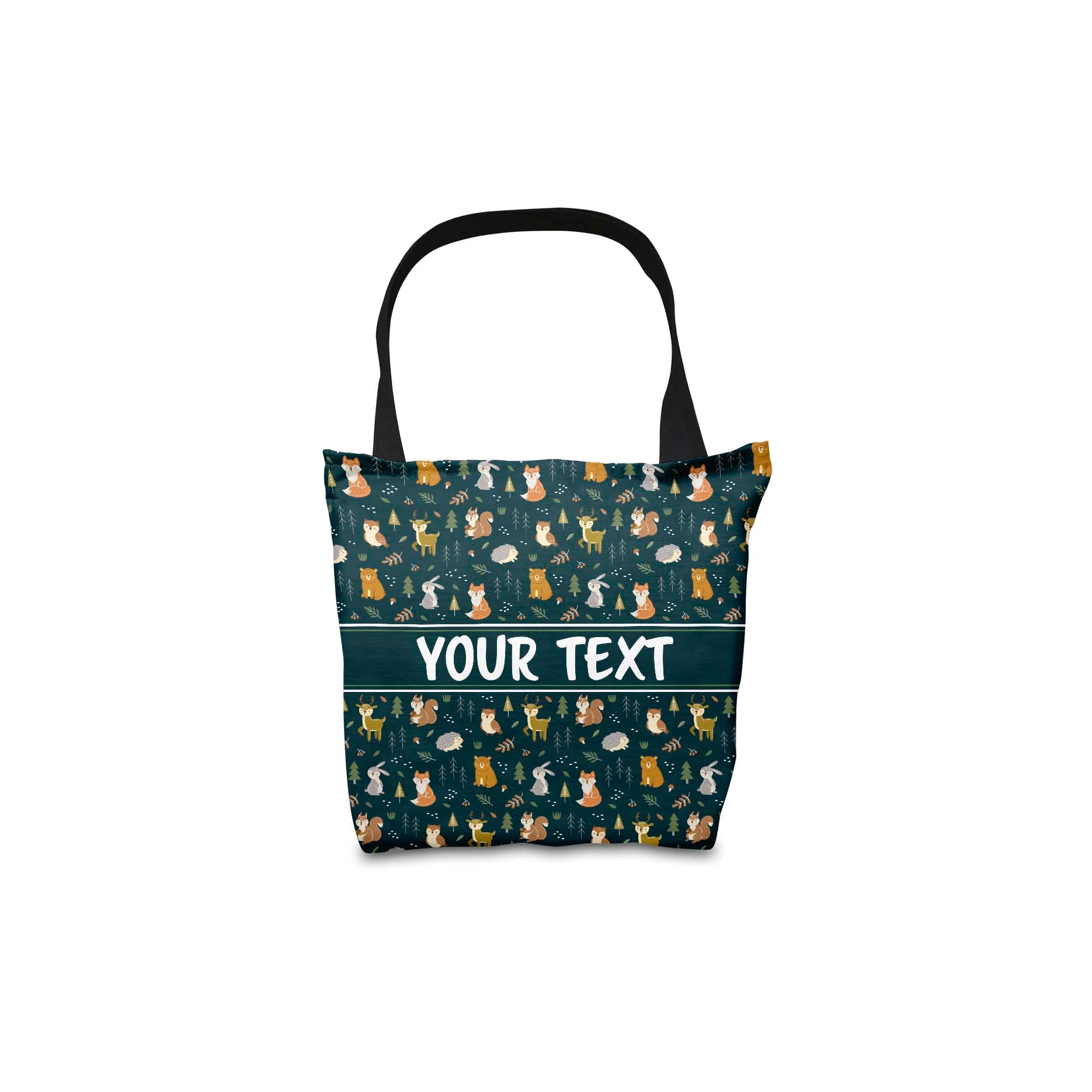 Personalized Tote Bag - Woodland Creatures - 13" x 13"