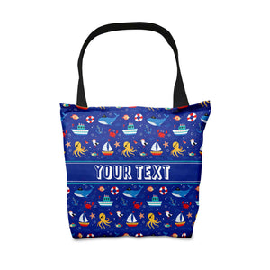 Personalized Tote Bag - Nautical - 18" x 18"