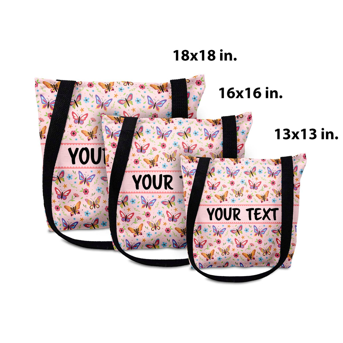 Personalized Tote Bag - Butterflies - All Sizes