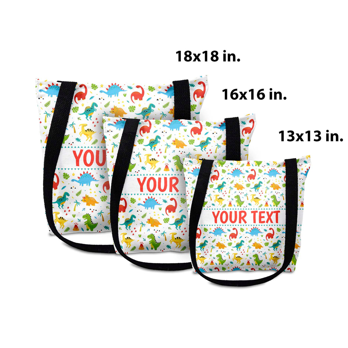 Personalized Tote Bag - Dinosaurs - All Sizes