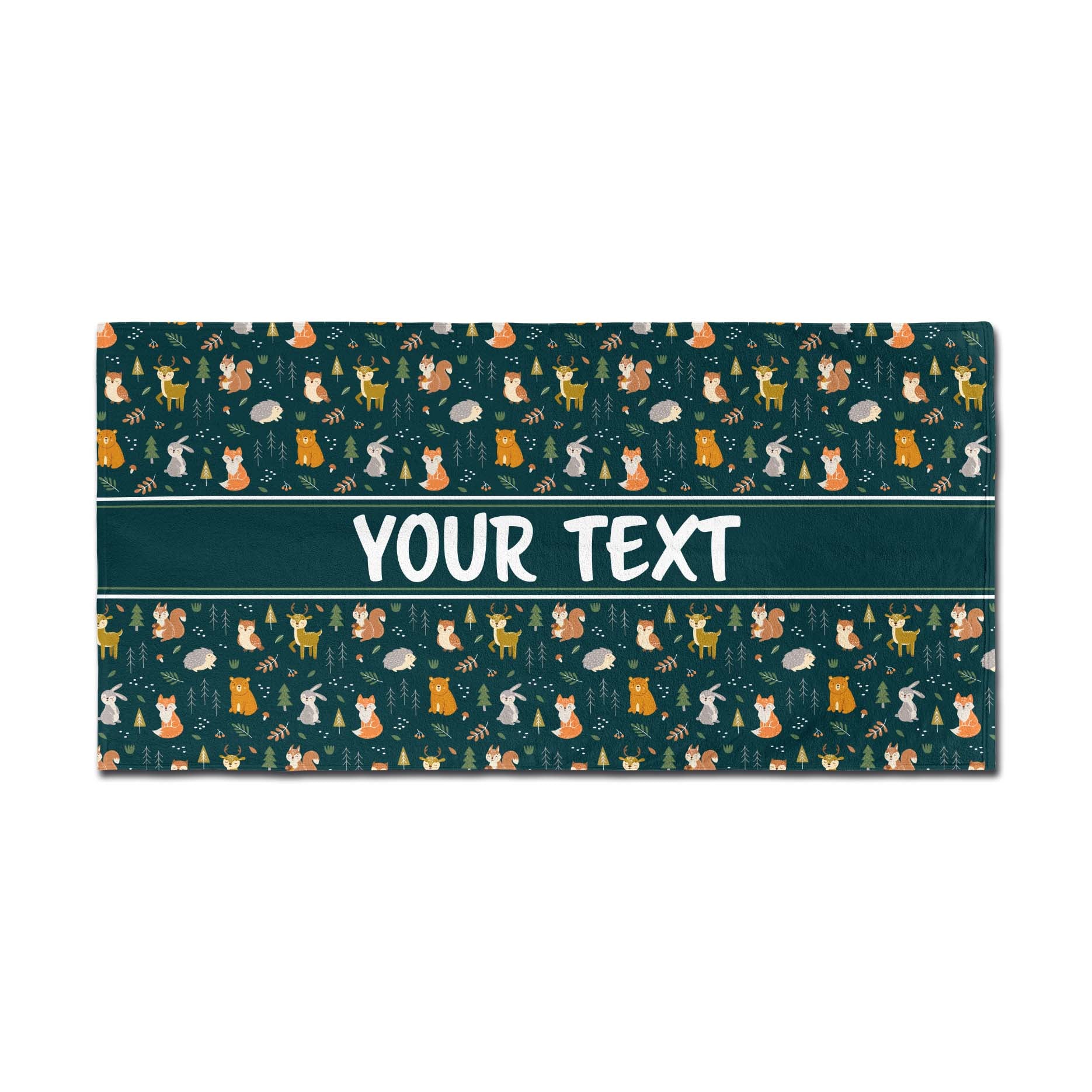 Personalized Towel - Woodland Creatures - 30" x 60"